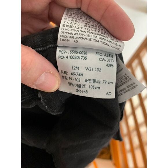 Levis Cut-Off Shorts Black/Grey 505s Str. Leg 12M Waist 31” - Picture 6 of 12